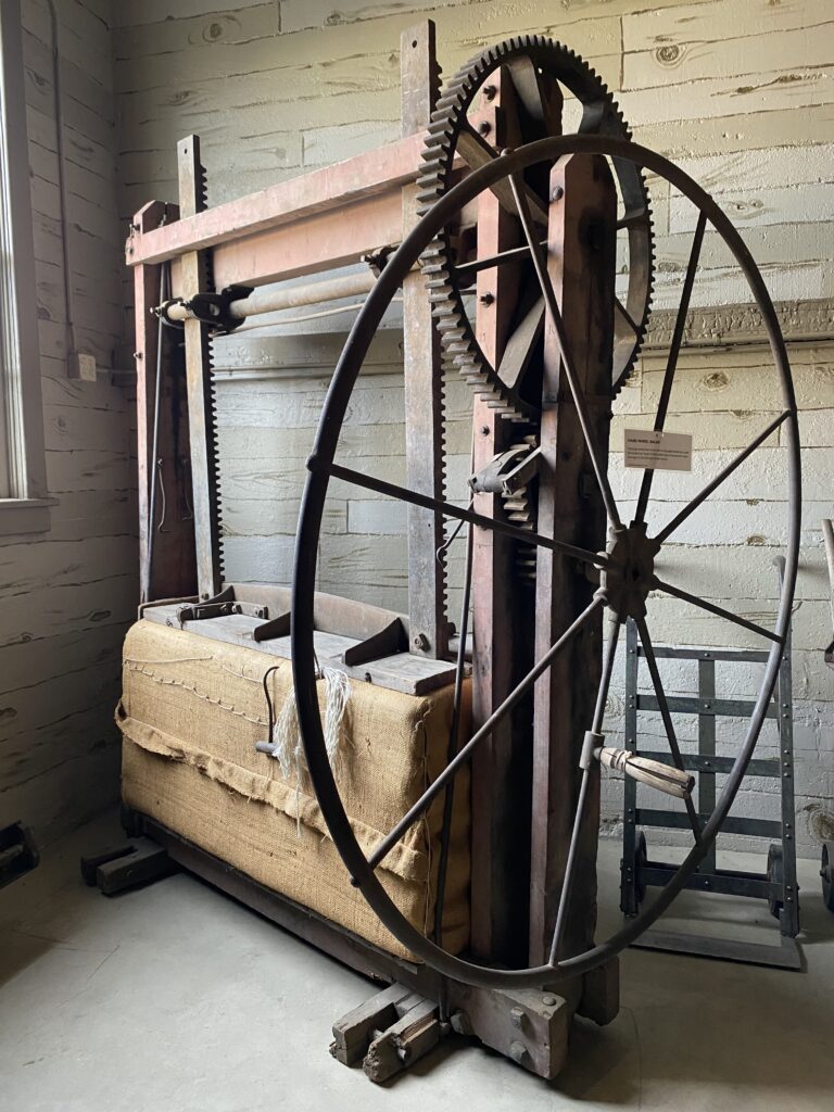 Historic hop baler.