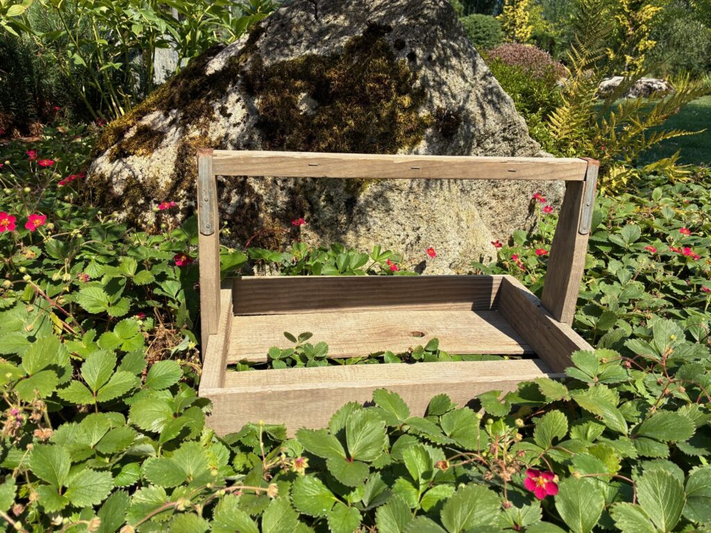 Wooden strawberry basket.