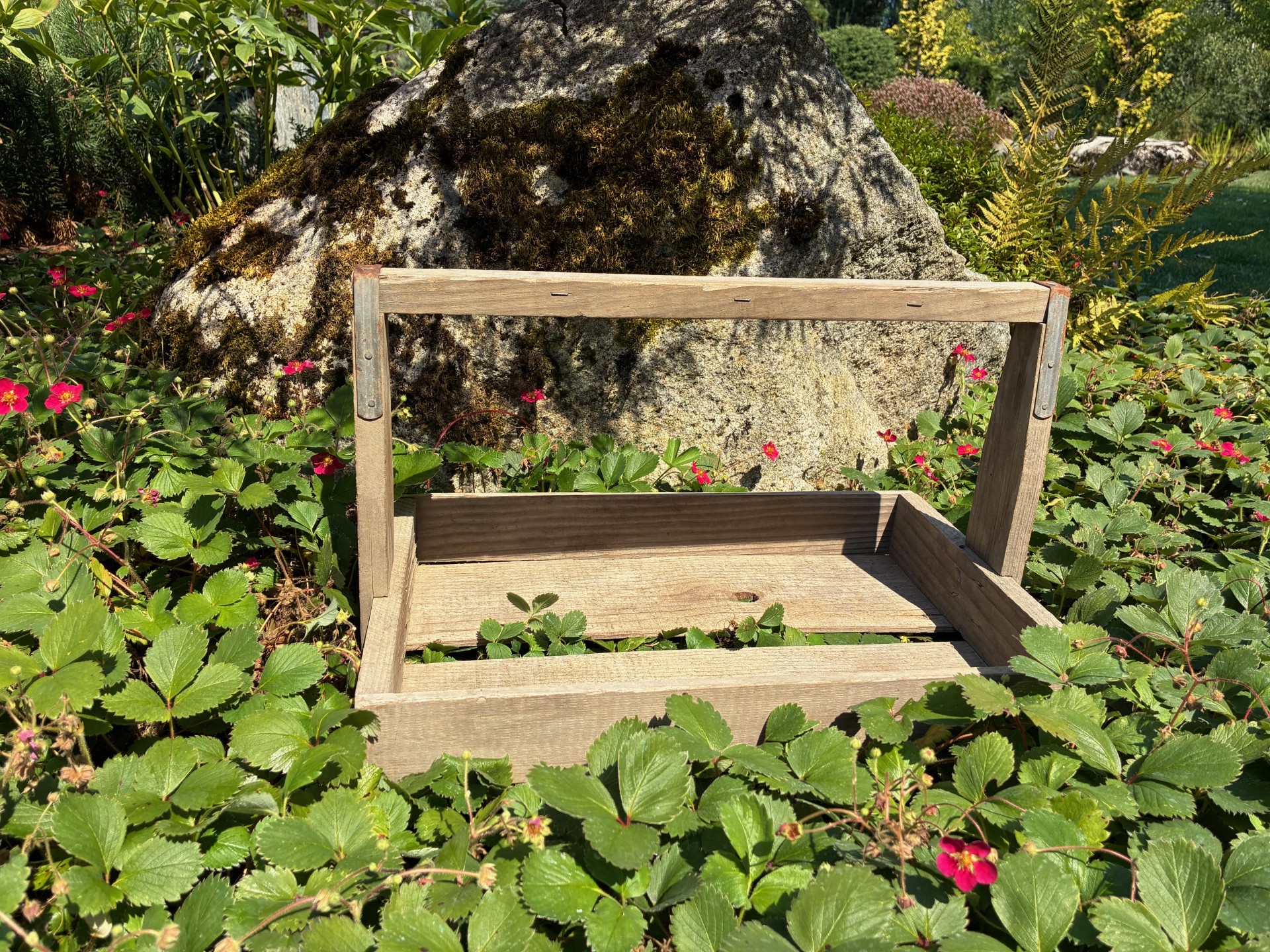 Wooden strawberry basket.